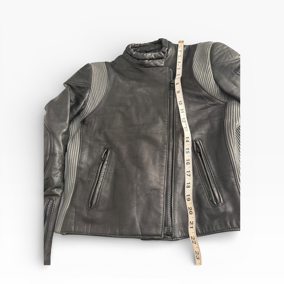 Yamaha Double Riders Womens Black Leather Motorcycle Jacket Sz Small - Picture 13 of 15